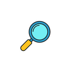 Magnifying Glass icon symbol vector illustration isolated on white background