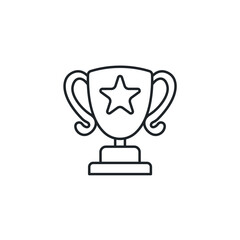 Trophy Achievement icon symbol vector illustration isolated on white background