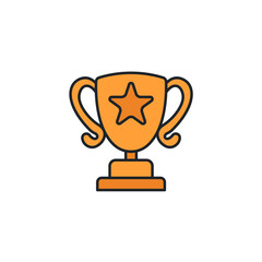 Trophy Achievement icon symbol vector illustration isolated on white background