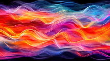 Obraz premium Vibrant abstract wavy lines background