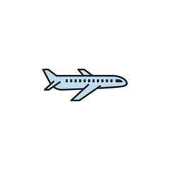 Airplane icon symbol vector illustration isolated on white background