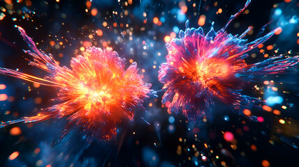 Fototapeta premium Visually mesmerizing deep-space quantum event with swirling cosmic energy