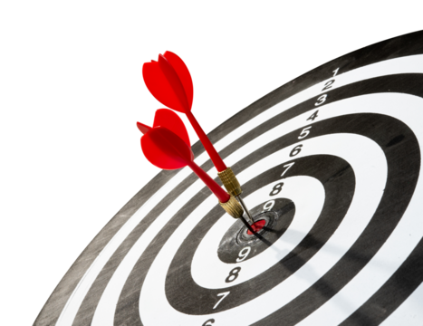 two arrows on target design element