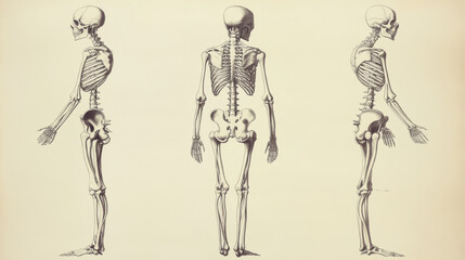 Bone structure medical educational science vector illustration. Bone anatomy