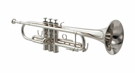 Obraz premium Silver Trumpet Musical Instrument