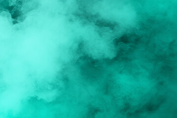 Ethereal aqua smoke swirling in a mystical atmosphere, creating a dreamlike background effect