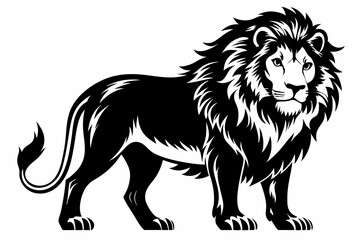 lion line art silhouette vector illustration