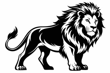 lion line art silhouette vector illustration