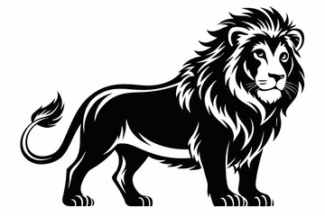 lion line art silhouette vector illustration