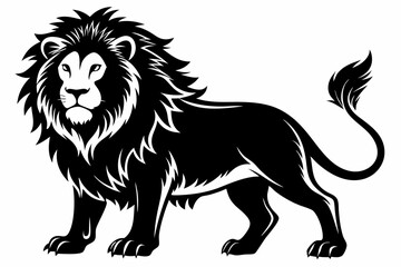 lion line art silhouette vector illustration