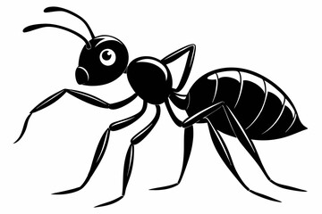 ant line art silhouette vector illustration