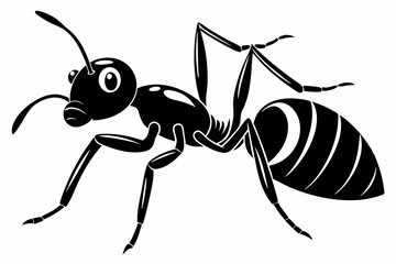 ant line art silhouette vector illustration