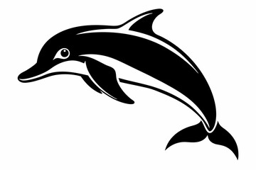 dolphin line art silhouette vector illustration