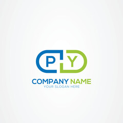 Letter PY Medicine Logo Minimal Monogram Elements