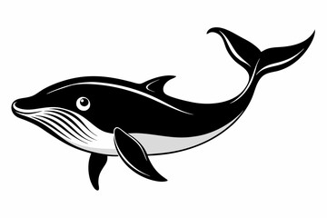 whale line art silhouette vector illustration