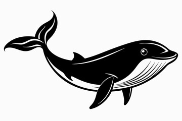whale line art silhouette vector illustration
