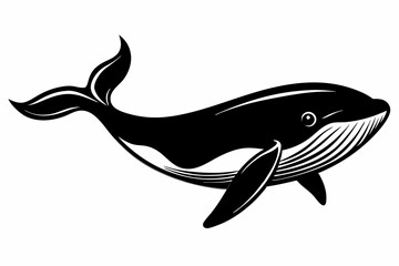 whale line art silhouette vector illustration