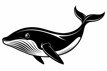 whale line art silhouette vector illustration