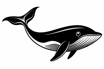 Obraz premium whale line art silhouette vector illustration
