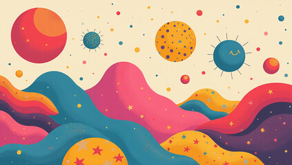 abstract vector shapes trendy styles fun quirky graphic design