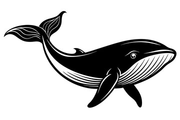 whale line art silhouette vector illustration