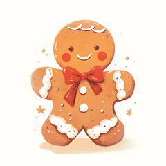 Fototapeta premium Illustration about bakery and bakery equipment, bread doodle cartoon.