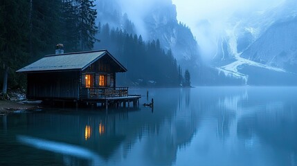 Fototapeta premium Lago di Landro in the Dolomite Alps 