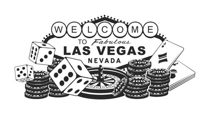Las Vegas sign vector set © 4zevar