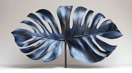 Elegant Monstera Leaf Sculpture Modern Home Decor and Tropical Art