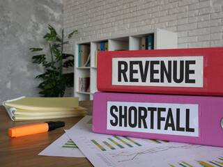 Revenue shortfall is shown using the text