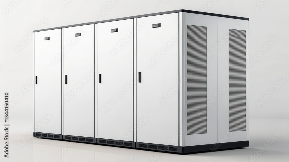 Leinwandbilder a sleek, modern server cabinet with multiple compartments designed for efficient data storage and co