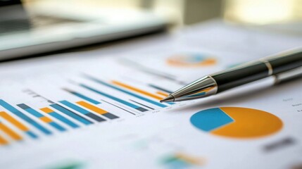 Analyzing marketing trends through creative visualization in business reports office setting infographic style modern viewpoint trend analysis