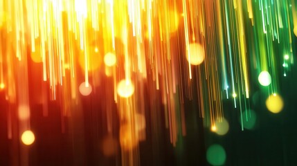 Dynamic digital matrix of glowing financial data streams virtual environment abstract visuals technology concept