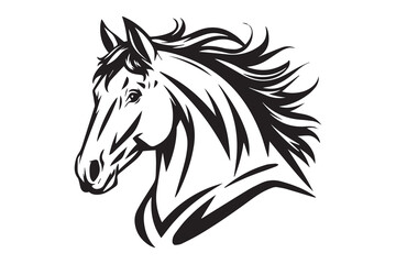 Horse Head Silhouette Vector