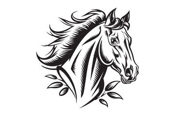 Horse Head Silhouette Vector