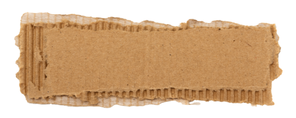 Piece of torn cardboard on a white background. Torn cardboard isolate