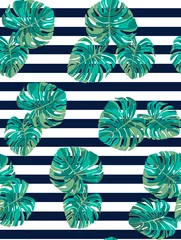 Crédence en verre imprimé background palm flower patterns 