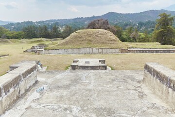 The obscure Mayan ruins of Zaculeu outside of Huehuetenango, Guatemala