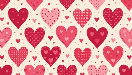 groovy hearts seamless patterns feature trendy romantic designs hippie retro style red pink colors various uses