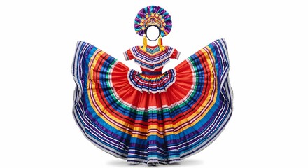 Obraz premium Vibrant Traditional Mexican Dress