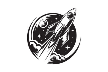 Rocket Launch into Space vector © somaiya