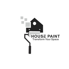 Home Renovation, House painting Vector Logo on white background.
