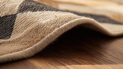 Close-up of a beige-colored fabric with a checkered pattern. the fabric appears to be made of a soft, textured material, possibly wool or a similar material.