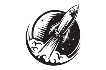 Rocket Launch into Space vector