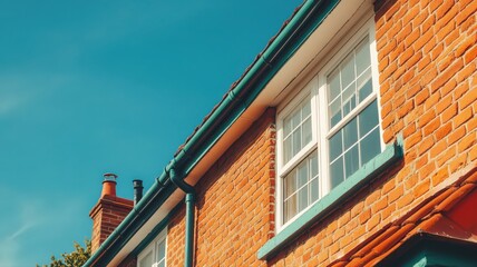 Brick Building Exterior Under Sunny Sky