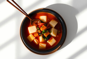 Spicy Tofu Soup with Vegetables: A Vibrant and Healthy Asian Cuisine Delight | Delicious Homemade Comfort Food Recipe