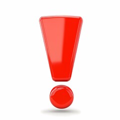 Red Exclamation Point 3D Render