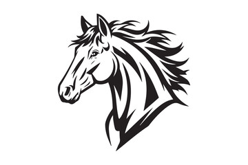 Horse Head Silhouette Vector