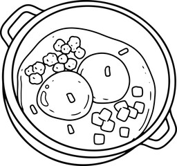 breakfast doodle hand drawn
