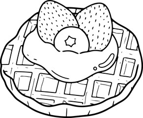 waffle doodle hand drawn